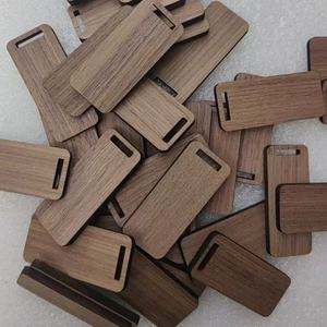 Solid Wood Keychain Blank <b>Plaque</b> <b>Engraved</b> Pendant Car Accessory Modern Simple Style 0328 - Product Image 2