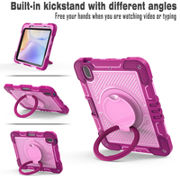 Housse de tablette en silicone robuste de qualité supérieure avec support rotatif à 360°, protection contre les chocs et les chutes pour iPad 10e génération 2022/11e génération 2025