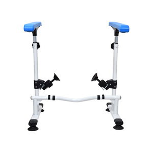 Barra de apoyo para inodoro, aleación de aluminio, antideslizante, sin taladro, soporte para baño para mujeres embarazadas, uso doméstico, estilo moderno azul y blanco - Product Image 2