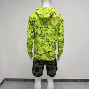 Camiseta de Pesca con Capucha para Hombre, Color Amarillo Fluorescente, UPF50+, Secado Rápido, Transpirable, para Pesca y Navegación en Verano - Product Image 4