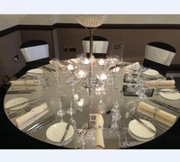 Maßgefertigte Gold Silber Acryl Spiegel Tischplatten Rund Rechteckig für Hochzeit Event Dekoration