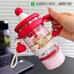 Decani Kids Straw Water Cup 500Ml Leak Proof With Carrying Rope For School Use - Product Image 4