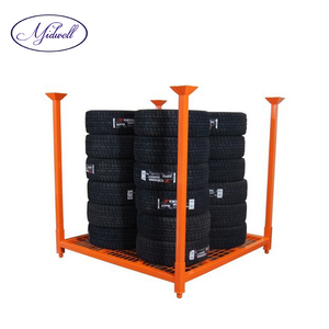 Plataforma de neumático de coche PCR, malla de alambre, estante de neumático de camión de alta resistencia, apilable, desmontable, almacén, estantería - Product Image 2
