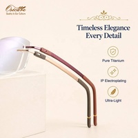 Montures de lunettes sans monture en titane, sans vis, ultra légères, minimalistes, hypoallergéniques, lunettes optiques, 3 pièces, homme femme