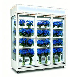 Refrigerador de Flores de Gran Capacidad con Tres Puertas de Vidrio, Control de Humedad Estable, Extiende la Vida Útil de las Flores Frescas para Floristerías - Product Image 2