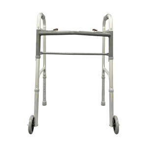 Folding Aluminium Walking Frame Adult Movable Front <strong>Wheeled</strong> Silver <strong>Walker</strong> for Elder Seniors - Product Image 5