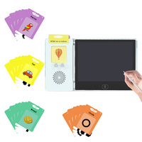 Tablette d'écriture LCD numérique, Tableau de dessin en plastique, Bloc-notes magique pour l'écriture manuscrite, Cartes flash parlantes, Lecteur de cartes