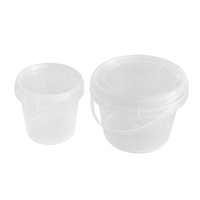 Tambours de stockage en plastique transparent de 5 gallons couleurs personnalisables durables seau à boisson en plastique réutilisable pour polyvalent