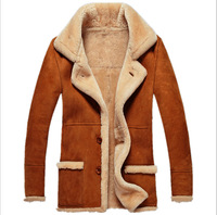 Veste bomber en daim pour homme, doublure en fausse fourrure sherpa, veste d'hiver chaude, veste décontractée à fermeture éclair, veste de mode pour temps froid