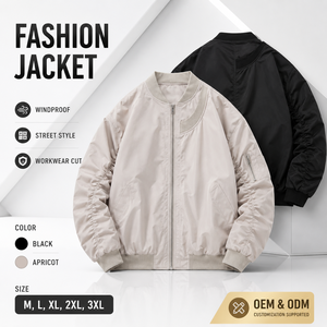 Giacca Bomber Casual da <span class=keywords><strong>Uomo</strong></span> in Offerta, Stile Sportivo con Pelliccia di Coniglio, Taglia XL con Logo Frontale per l'Inverno - Product Image 3