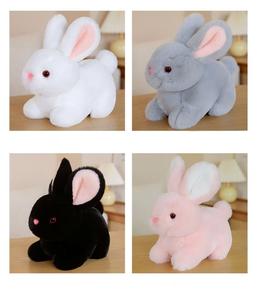 Giocattoli per Bambini: Coniglio di Cotone Creativo di Tendenza - Simpatico Coniglietto Bianco, Bambola con Coperta, Marionetta, Regalo per Bambini, Antistress - Product Image 3