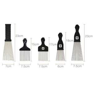 Peigne <span class=keywords><strong>Afro</strong></span> en plastique à gros prix, dents en métal, style personnalisé, outils de poche, pour barbier, Salon de coiffure, grand peigne, vente en gros, - Product Image 3