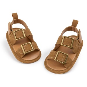 Sandales d'Été Bébé Garçon en Cuir à Semelle Souple pour l'Apprentissage de la Marche, Chaussures d'Enfant en Gros, Non des Chaussons - Product Image 4