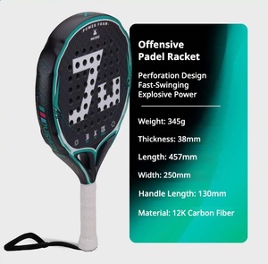 Raqueta <span class=keywords><strong>de</strong></span> Pádel <span class=keywords><strong>de</strong></span> Fibra <span class=keywords><strong>de</strong></span> Carbono 12K, Forma <span class=keywords><strong>de</strong></span> Diamante/Lágrima, Alto Rendimiento, Personalizable, Venta al Por Mayor - Product Image 4
