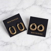 Cartes à bijoux personnalisées avec logo pour présentoir de colliers et boucles d'oreilles, cartes en papier pour emballage et présentation