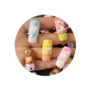 Mix Cartoon Résine Chocolat Bonbons Dos Plat Embellissements Lapin Ours Chat Cochon Chien Cabochons <span class=keywords><strong>Pour</strong></span> Artisanat Cheveux Arcs Center Decor - Product Image 1