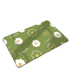 Tapis absorbant pour salle de bain, tapis absorbant en terre de diatomée, paillasson vert pour entrées de salle de bain et de cuisine, antidérapant pour salle de bain - Product Image 5