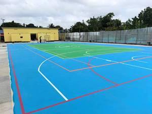 Revêtement de terrain de volley-ball professionnel en acrylique, dalles de sol multisports professionnelles, peinture de surface solide amortissante - Product Image 3