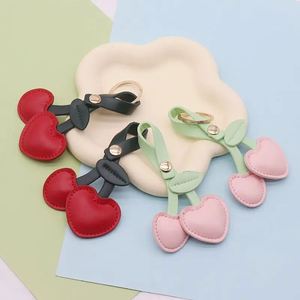 New Style PU Leather Cherry <b>Key</b> <b>Chain</b> Bag Pendants Car Accessories Keychain <b>Key</b> Ring Hanging Ornaments - Product Image 4