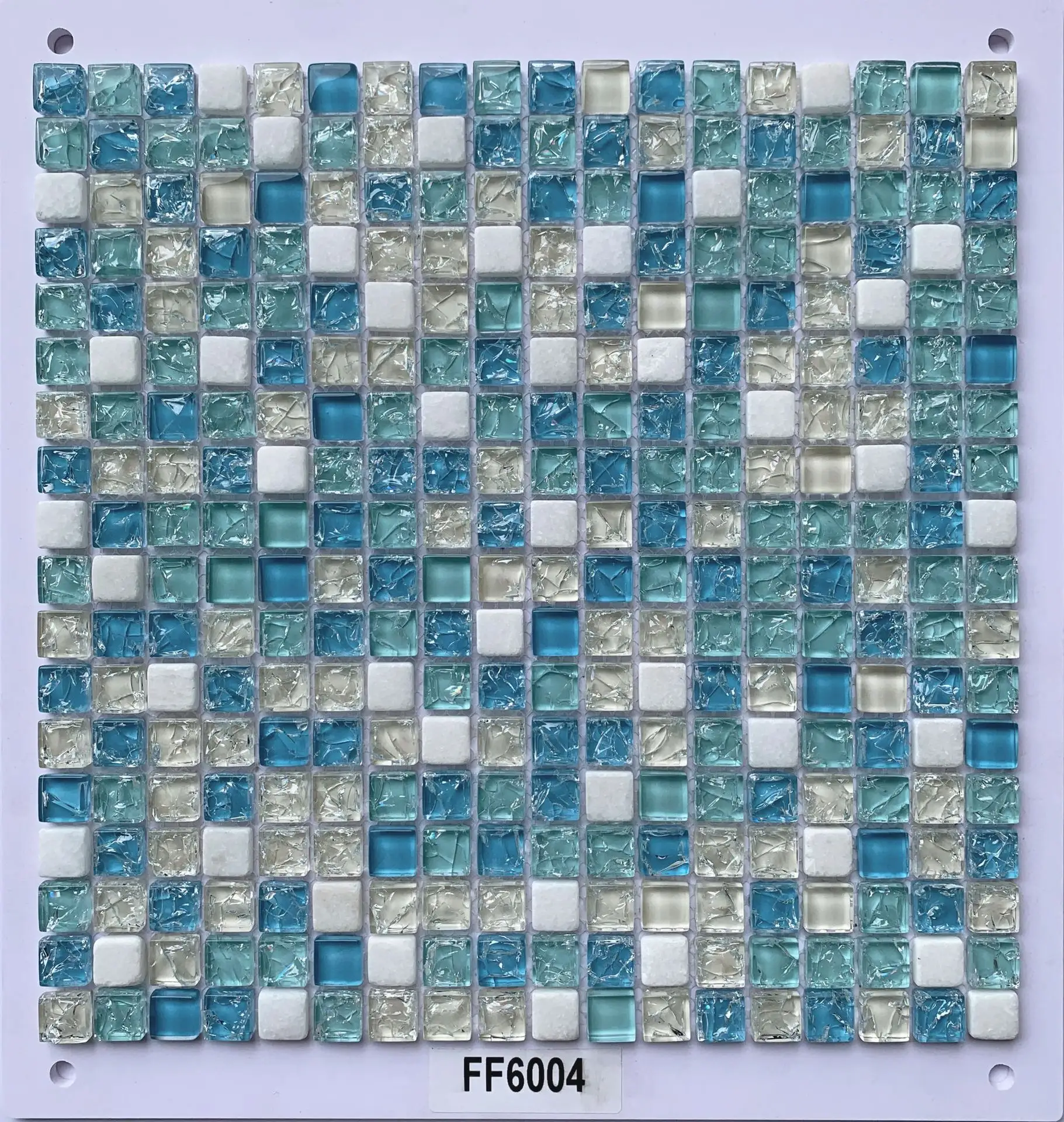 Gaoming di cristallo per piscina piastrelle di vetro mosaico con certificato Ce mosaico piastrelle bagno bagno blu Backsplash vetro per mosaico