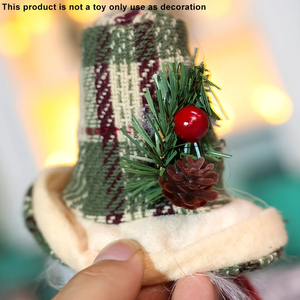 Adorno Navideño Clásico de Santa Claus y Muñeco de Nieve, Decoración Colgante para Árbol de Poliéster Resistente, Figura Decorativa de Colores Rojo y Verde - Product Image 4