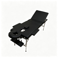 Meistverkauftes, verstellbares und faltbares PU-Edelstahl-Dreifach-Massagebett mit hochdichtem Schaumstoff.