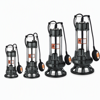 Pompe à eaux usées submersible en acier inoxydable avec système de découpe, 4 pouces, 3 CV, câble de 7 m, pour systèmes d'évacuation des eaux usées municipales et hôtels