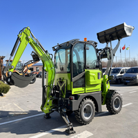 Chargeuse sur pneus compacte mini diesel 4x4 entièrement hydraulique certifiée CE pour la construction routière et l'entretien municipal