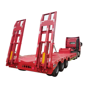 Prix bon marché 3 essieux 60 tonnes auto-chargement avec échelle bas garçon remorque surbaissée remorques lit bas - Product Image 5