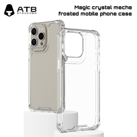 ATB 6 en 1 pour iPhone 15 Pro Max étui de téléphone transparent avec objectif de caméra protecteur d'écran kit d'installation ensemble de protection mobile