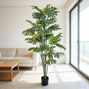 Grandes <span class=keywords><strong>plantes</strong></span> artificielles Monstera Deliciosa, fausses <span class=keywords><strong>plantes</strong></span> tropicales suisses, <span class=keywords><strong>plantes</strong></span> <span class=keywords><strong>d</strong></span>'<span class=keywords><strong>intérieur</strong></span>, arbre avec pot pour la <span class=keywords><strong>d</strong></span>écoration <span class=keywords><strong>d</strong></span>'hôtel - Product Image 5