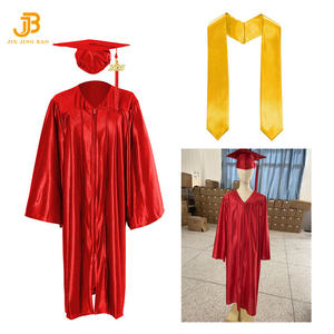 Set di Toga e Stola per Laurea Personalizzabile con Logo, in Fibra di Poliestere, per Adulti Universitari, con Nappa 2026 - Product Image 1