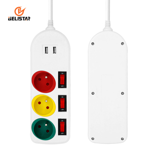 Nouveau Design <span class=keywords><strong>pologne</strong></span> populaire 3 <span class=keywords><strong>prises</strong></span> ca 2 <span class=keywords><strong>prises</strong></span> d'extension d'alimentation électrique individuelles usb - Product Image 2