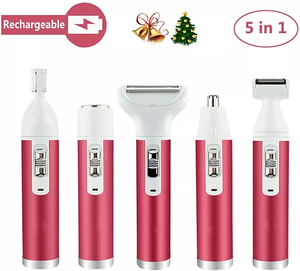 Rasoir électrique pour femmes 5 en 1, rasoir pour bikini, visage, <span class=keywords><strong>nez</strong></span>, oreilles, sourcils, épilateur électrique - Product Image 3