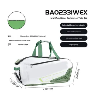 Mochila Deportiva Profesional de Bádminton para Hombre y Mujer, de PU, Impermeable, Transpirable, con Compartimento Independiente para Zapatos, Bolsa de Gimnasio - Product Image 5