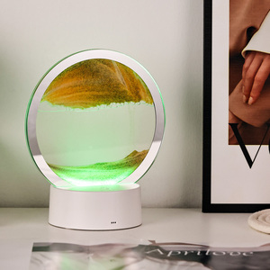 Lampe à <span class=keywords><strong>sable</strong></span> LED à lumière chaude, design nouveau, peinture colorée effet <span class=keywords><strong>sable</strong></span> mouvant, avec télécommande, alimentation USB - Product Image 2