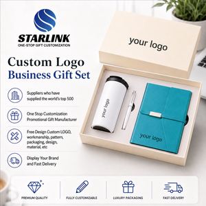 Ensemble cadeau d'entreprise personnalisé Starlink avec gobelet à café, carnet en PU, stylo métallique, emballage de luxe, personnalisation - Product Image 1