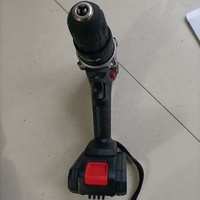 Perceuse électrique sans fil 21V, moteur à choc électrique, adaptée aux ouvriers de l'entretien de la maison, multifonctionnelle, noire, perceuse électrique