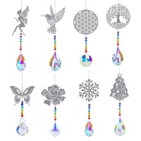 Atrapasoles de Cristal Colgante con Forma de Colibrí, Generador de Arcoíris, Prismas de Cristal
