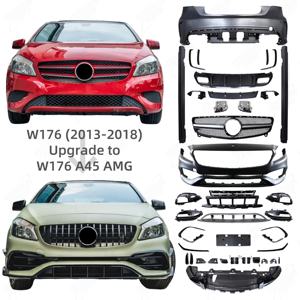 Les accessoires automatiques de <span class=keywords><strong>prix</strong></span> usine incluent le pare-chocs de voiture de jupe latérale de tuyau d'échappement de calandre pour la mise à niveau de la classe A W176 au style d'A45 <span class=keywords><strong>AMG</strong></span> - Product Image 1
