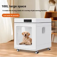 Sèche-cheveux intelligent 100L alimenté par courant alternatif pour chats et chiens, boîte de séchage pliable portable, température constante, souffleur d'eau, séchage à l'air, breveté
