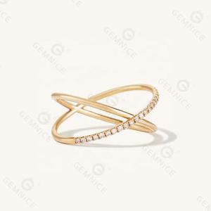 Gemnel de oro de lujo, doble banda con anillo de diamante, 2021 - Product Image 5