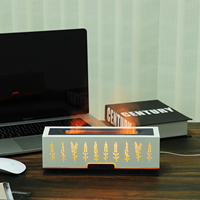 Diffuseur d'huiles essentielles ultrasonique à effet de flamme 3D de simulation de 200 m, humidificateur d'air pour la maison et la chambre à coucher