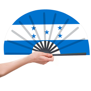 Abanicos Plegables de Bambú con la Bandera de Honduras al por Mayor, Abanico de Mano para Carnaval, Boda, Festival, Fiesta, Agencia de Viajes - Product Image 4