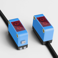 Sensor Fotoeléctrico de Montaje Empotrado Cuadrado, Interruptor Fotoeléctrico con Salida NPN/PNP, Reflexión Difusa, Espejo Anti-Reflejante, Sensores Ópticos