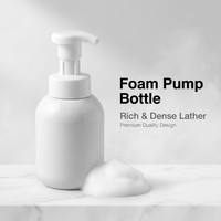 Bouteille pompe mousse PET 300ml 500ml, distributeur de mousse pour savon liquide, gel douche, emballage cosmétique rechargeable