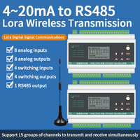 Contrôleur Modbus avec Transmission sans fil 4-20mA à 485 Module d'acquisition analogique 220V Tension maximale 10A Capteur de courant maximal