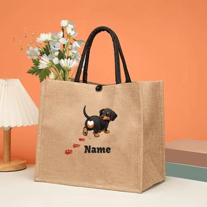 Bolso de Lino con Estilo Divertido y Novedoso, Bolso de Compras, Bolso de Almacenamiento, Bolso de Hombro de Gran Capacidad, Personalizado y Moderno - Product Image 3