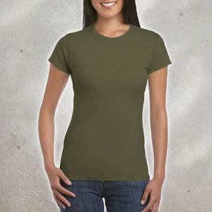 T-shirt décontracté à manches courtes pour femmes basique vêtements quotidiens mode Pima coton respirant Anti-rétrécissement Jersey bouton ODM personnalisable - Product Image 3