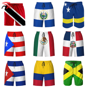 Shorts Deportivos Personalizados al por Mayor con Logotipo, Shorts con Bandera de República Dominicana, <span class=keywords><strong>Jamaica</strong></span> y México para Suministros Promocionales - Product Image 1